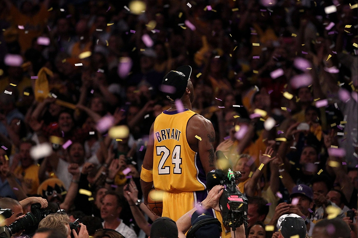 Image of Kobe Bryant after winning the '10 NBA C'ship by Christian Petersen on Getty Images